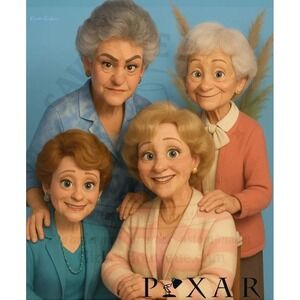 Handmade Coaster: The Golden Girls Pixar Coaster